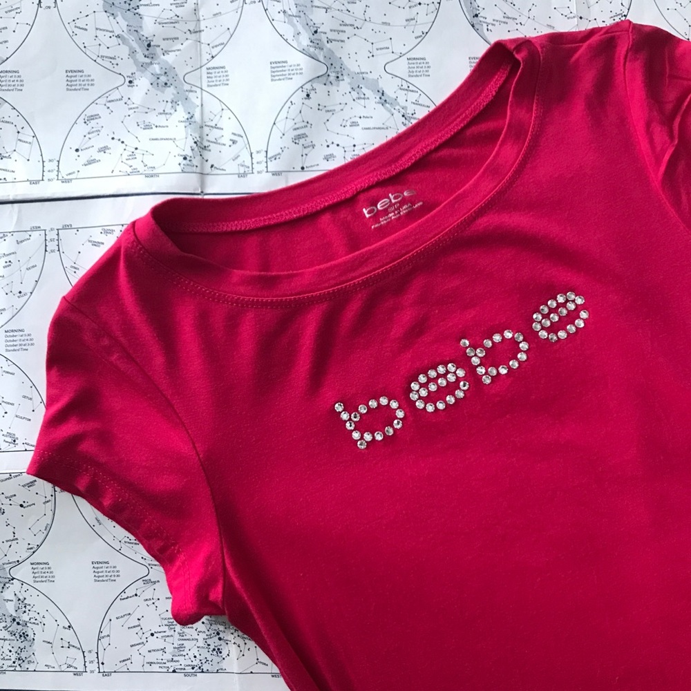 NWOT bebe Swarovski Crystal Shirt
